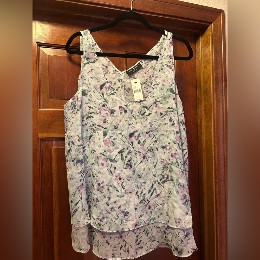 Lane Bryant Pastel Floral Blouse